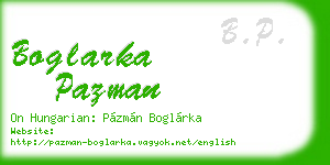 boglarka pazman business card